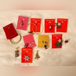 Holiday Lane Jewelry Lot – Broken/Missing Pieces – Scrap, Craft, or Wear‎